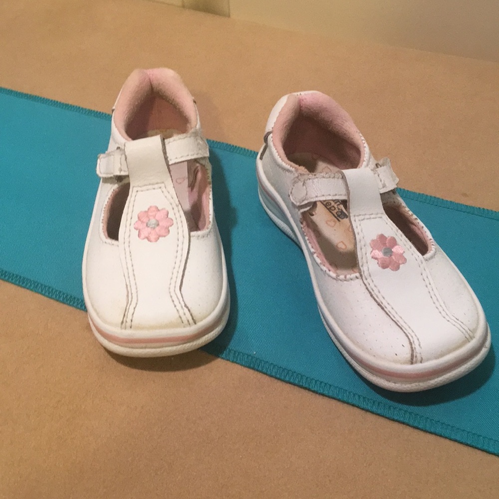 Good Cond Girls 7 1/2 Smart Step Leather Mary Jane